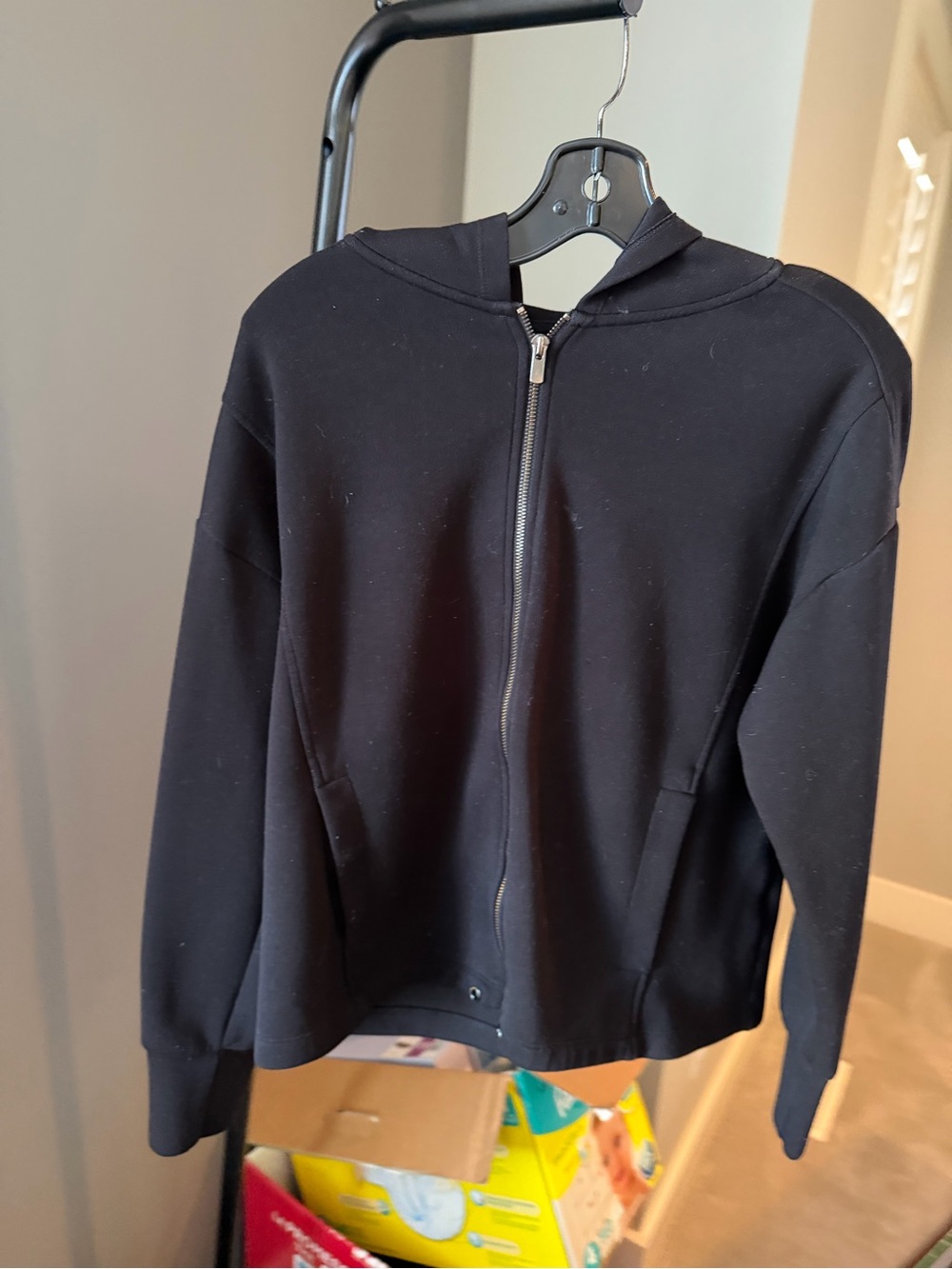 Reitmans Black Zip Hoodie Jacket
